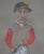 Traditional John Watts (1861-1902) Jockey Pastel Watercolour Caricature Portrait by Nap For Sale - Image 3 of 6