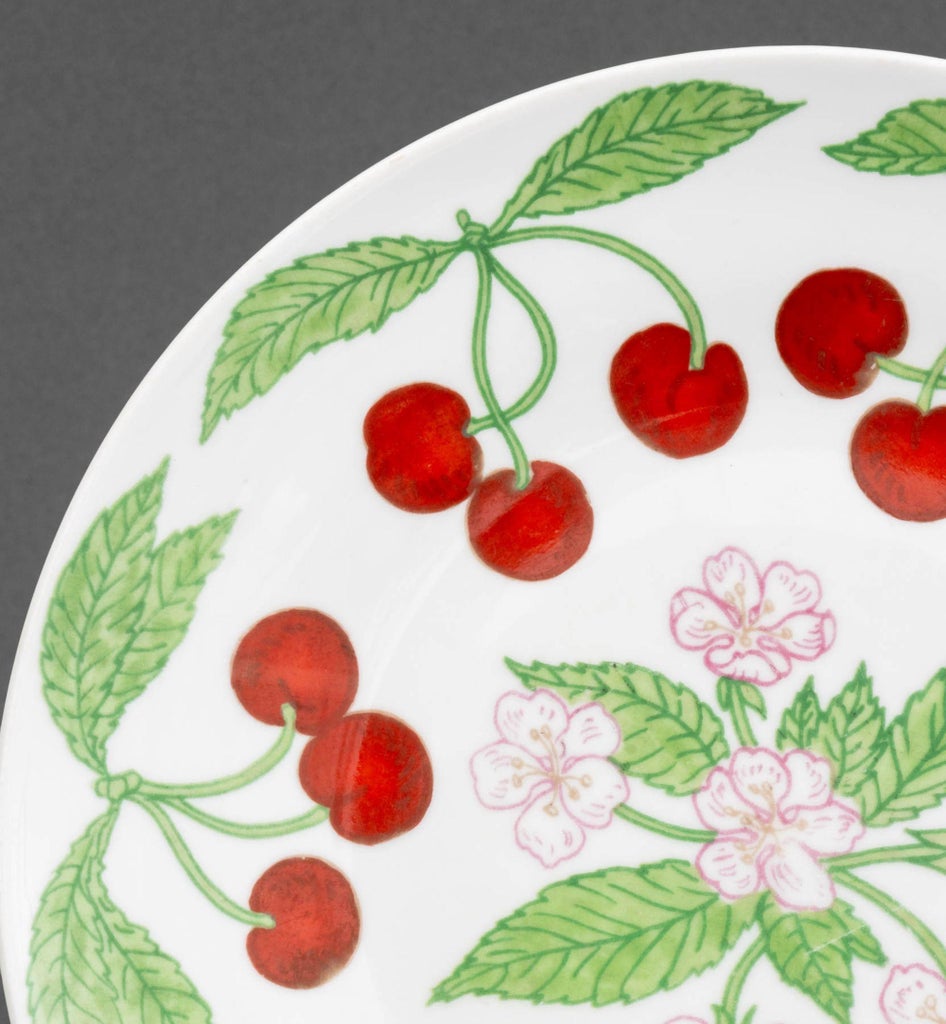 Late 20th Century Richard Ginori Cherry Motif Porcelain Partial