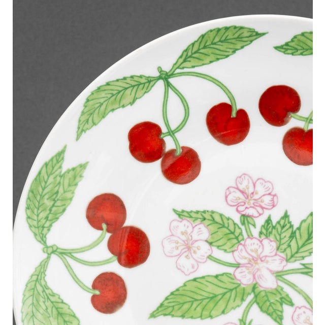 Modern Richard Ginori Cherry Motif Porcelain Partial Dinner Service Set, 17 Pieces For Sale - Image 3 of 10