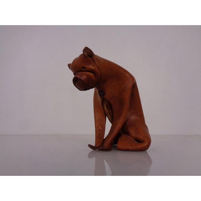 Handmade boxer shorts made of folded leather by Deru Wiesbaden from the 1960s. This piece has an attribution mark, I am...