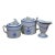 Mid 20th Century Copeland Spode England Newburyport Teapot Creamer Sugar Pitcher 10" - 3 pc For Sale