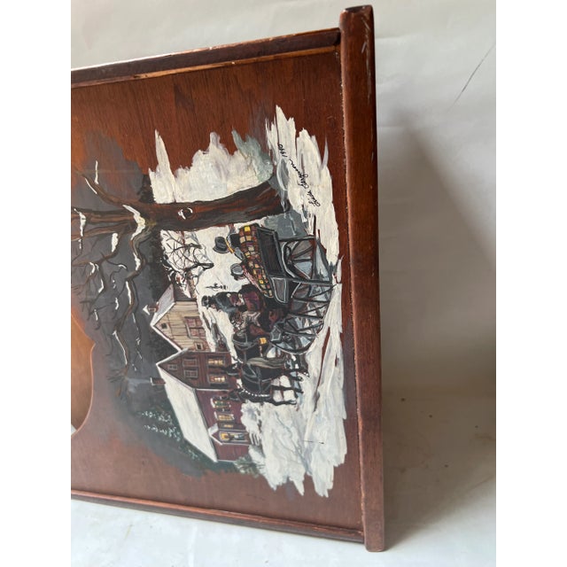 Cabin Mid 20th Century Vintage Conant-Ball Co. Wooden Magazine Rack For Sale - Image 3 of 13