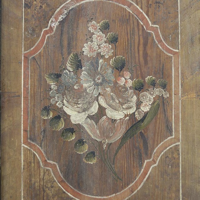 Painted Folk Art Rustic Farmhouse Bridal Cabinet, 1795 For Sale - Image 18 of 18