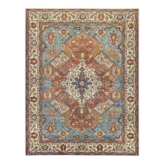 1940s Old Persian Tabriz Rug 10x 13 For Sale