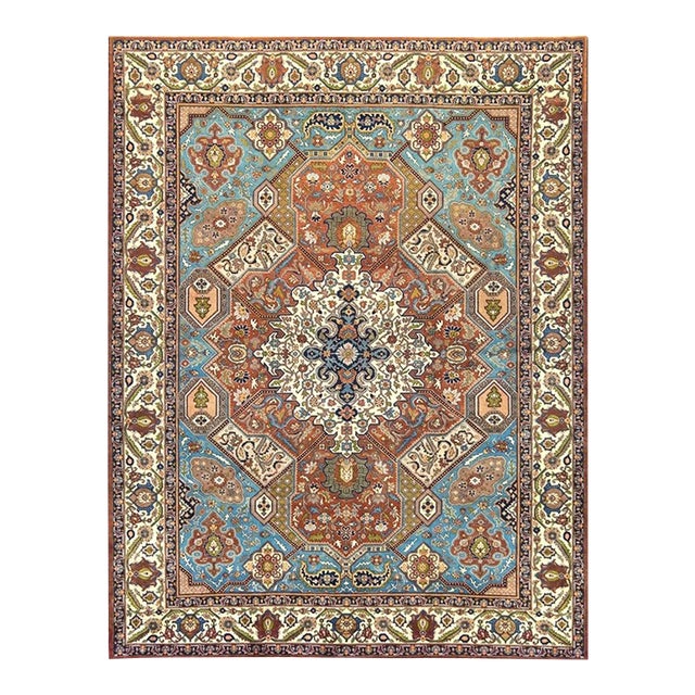 1940s Old Persian Tabriz Rug 10x 13 For Sale