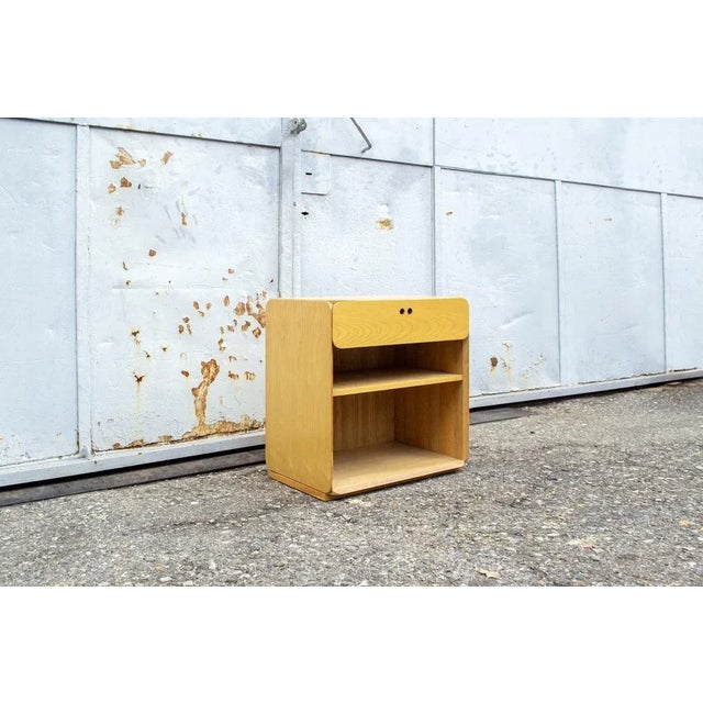 Beech bedside table. Samara series Designer Derk Jan de Vries Manufacturer Maisa 1977 I have official proof of...