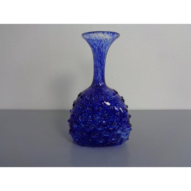 Large, Italian bubble glass vase from the 1960s.