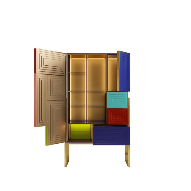 Red Venezia Cabinet by Malabar For Sale - Image 8 of 14