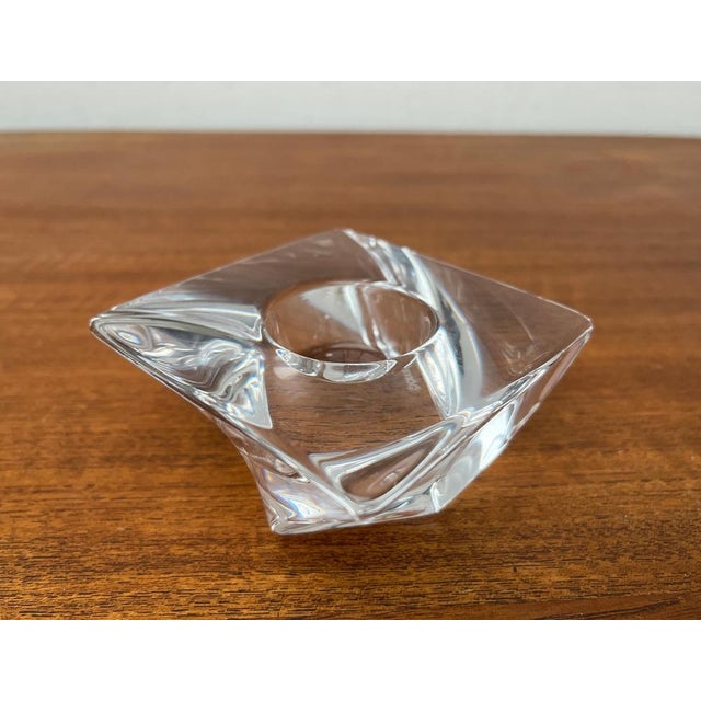 Vintage Tornado Series Crystal Glass Candleholder by Jan Johanssen for Orrefors, Sweden, in Very Good conditions. Designed...