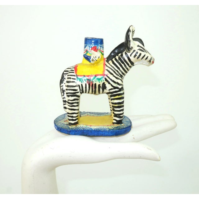 Ceramic Mexican Folk Art Animal Candle Holders, Set of 3 For Sale - Image 13 of 13