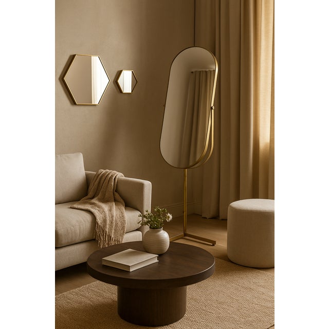 Mizar Oval Floor Mirror by Alberto Grassi For Sale - Image 4 of 5