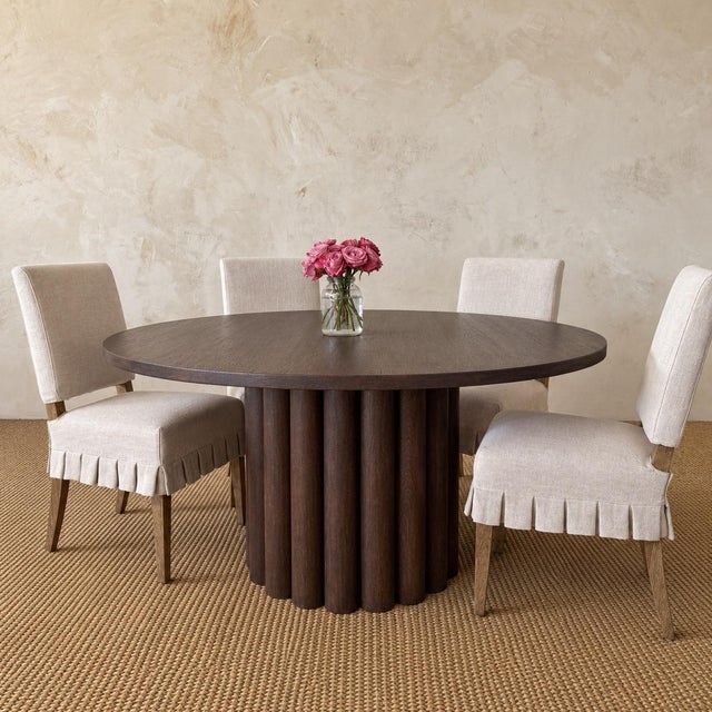 Lavene Dining Table in Kona Dark Walnut Finish 60″ Crafted from solid oak, this dining table combines timeless...