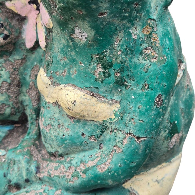 Anthropomorphic Frogs Bench Cement Sculpture Vintage Yard Art Statue Concrete For Sale - Image 13 of 18