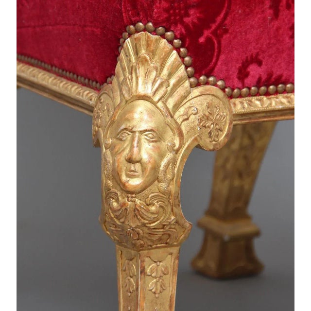 Set of Vintage George I Style Gilt Wood Chairs, 1920s For Sale - Image 6 of 15