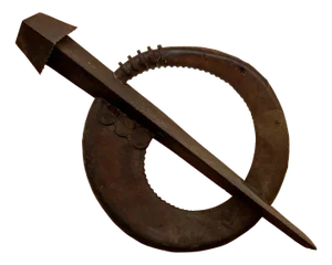 Large Art Deco Brass Ornamental Wall Piece, 1920s