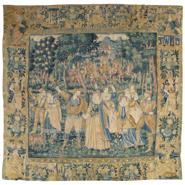 Late 16th Century Flemish Historical Tapestry For Sale - Image 16 of 16