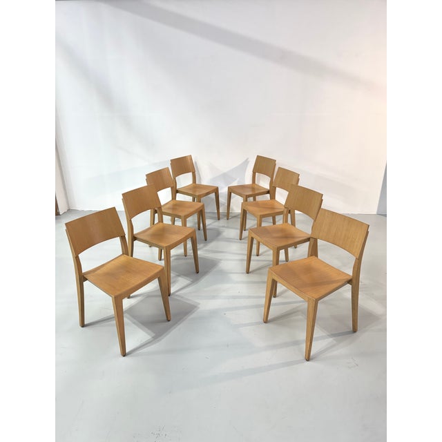 Vintage Beech Dining Chairs, 1980s, Set of 8 For Sale - Image 10 of 17