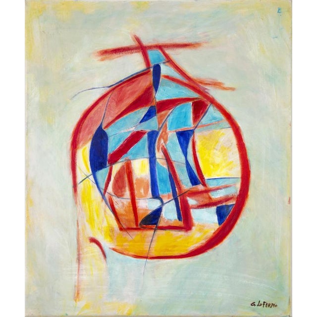 Textile Giorgio Lo Fermo, The Ball, 2020, Oil Painting on Canvas For Sale - Image 7 of 7