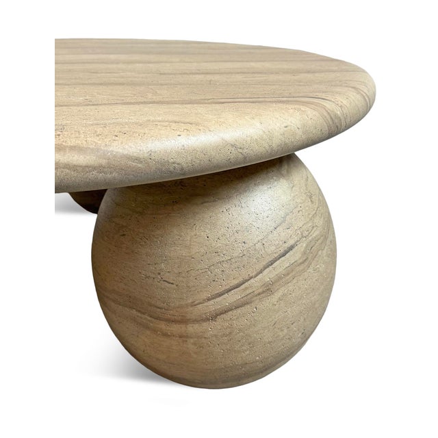Indoor Outdoor Round Ball Coffee Table For Sale - Image 9 of 10