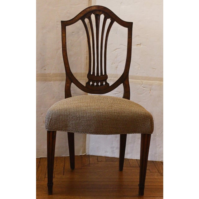 Wood C. 1800 Set of 12 Shield Back Dining Chairs From George III Period For Sale - Image 7 of 12