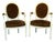 19th Century French Louis XVI Carved and Painted Armchairs -a Pair For Sale