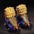 Metal Pair of Vintage Chinese Cloisonné Foo Dogs / Guardian Lions in Cobalt Blue With Silver-Tone Brass For Sale - Image 7 of 9