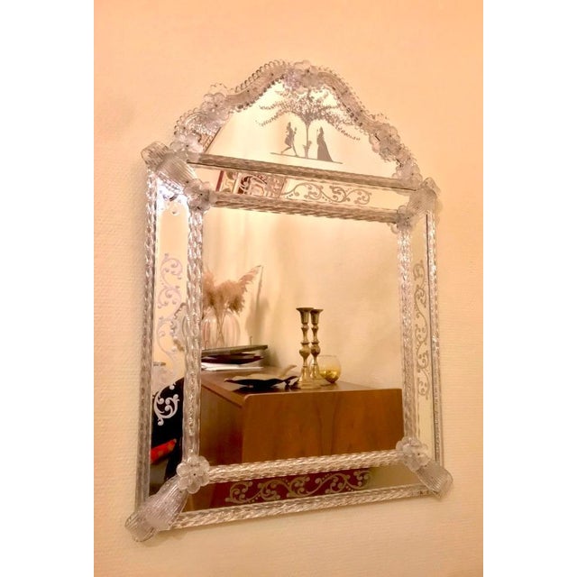 Vintage Opulent Murano Mirror, 1920s For Sale - Image 9 of 9