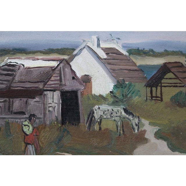 Yves Brayer, Cabins in the Camargue, 1950s, Painting, Framed For Sale - Image 12 of 18