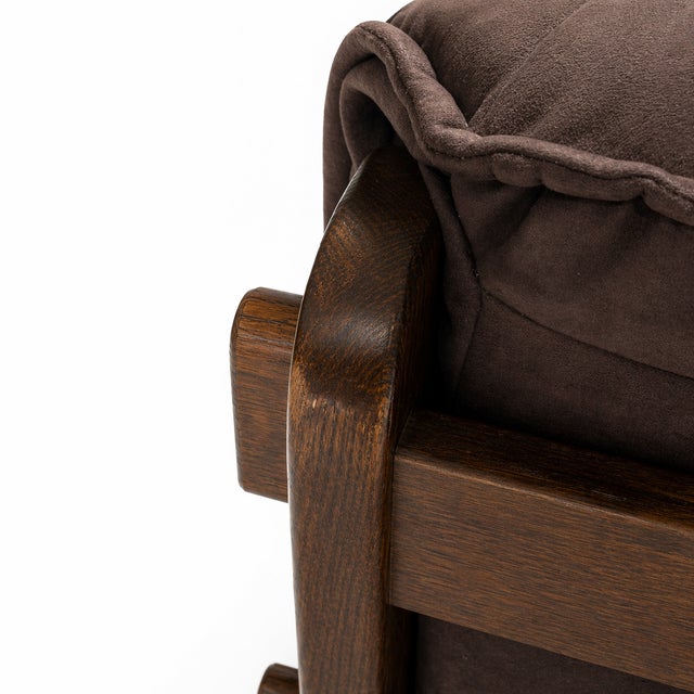 Wood Brutalist Oak Armchair, 1970s For Sale - Image 7 of 10