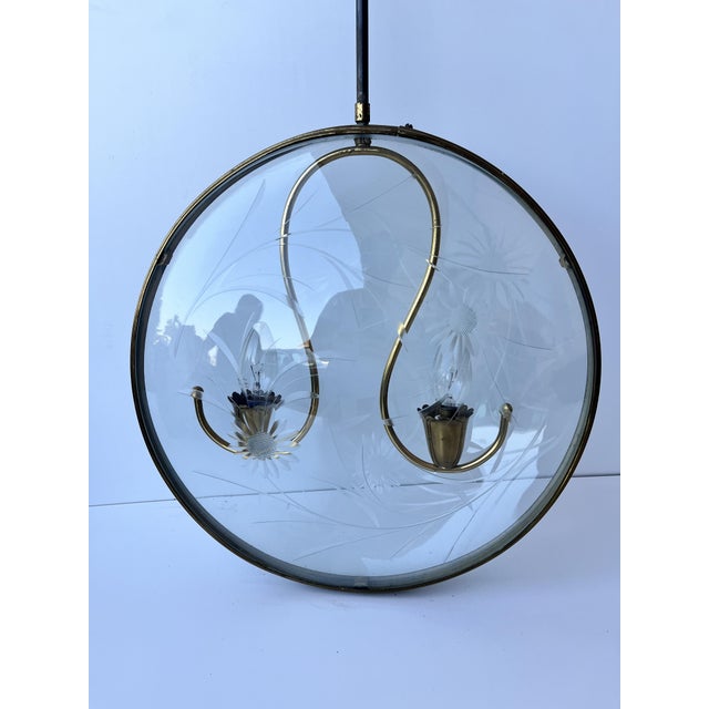 Mid-Century Modern Pendant in the style of Pietro Chiesa, 1950s For Sale - Image 3 of 7