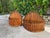 Contemporary Vintage Split Bamboo Wall Baskets With Scalloped Form, Pair For Sale - Image 3 of 10