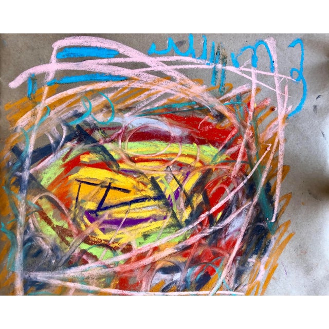 Abstract #98 Original Pastel by Erik Sulander 14x13, on Paper, Signed, unframed.