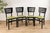 Set of 4 folding chairs, Stakmore, New York, circa 1930. 4 Stakmore-model folding chairs, made of blackened wood, from the...