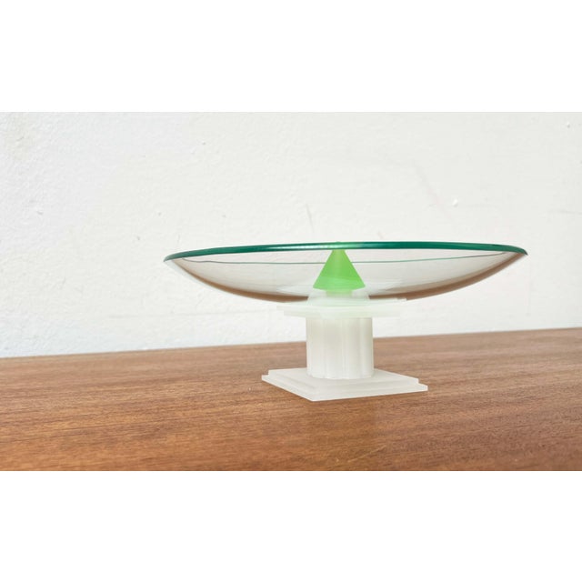 Green Postmodern Glass Bowl from Montana, 1980s For Sale - Image 8 of 18