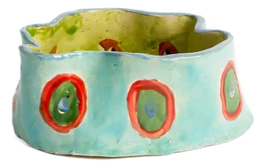 Abstract Bowl #1 with Flower by Alfonso Reyes