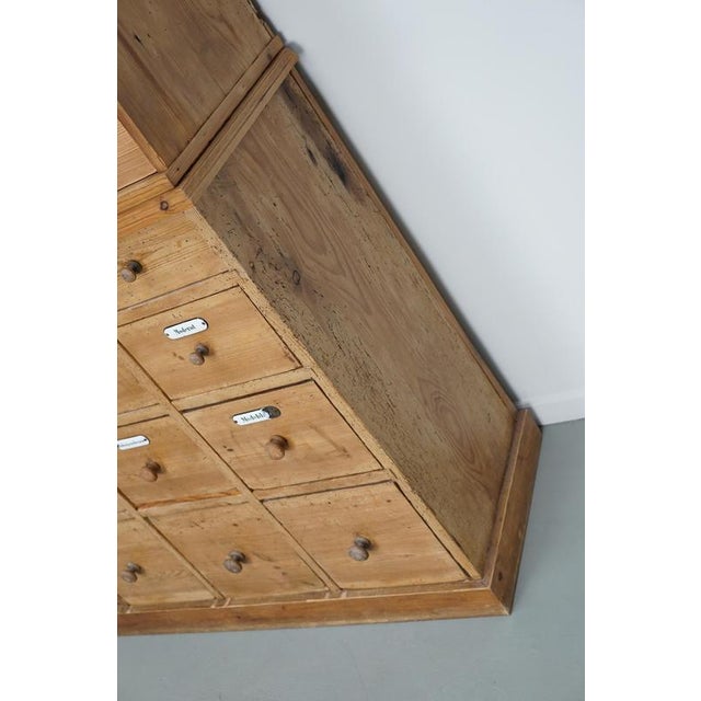 Large Antique Early 20th Century German Pine Apothecary Cabinet For Sale - Image 5 of 18