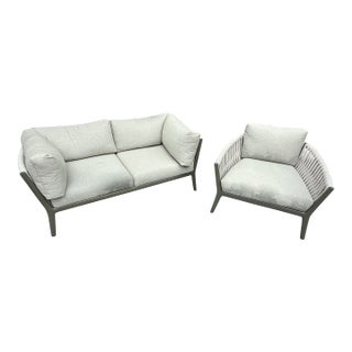Brown Jordan H Loveseat & Chair Set For Sale