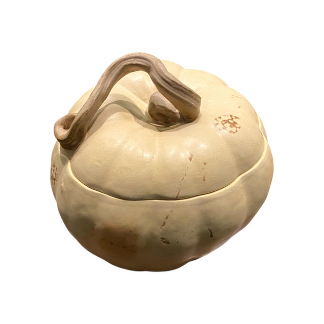 Patricia Garrett Studio Art Pottery Pumpkin Lidded Bowl Berkeley, California For Sale - Image 9 of 15