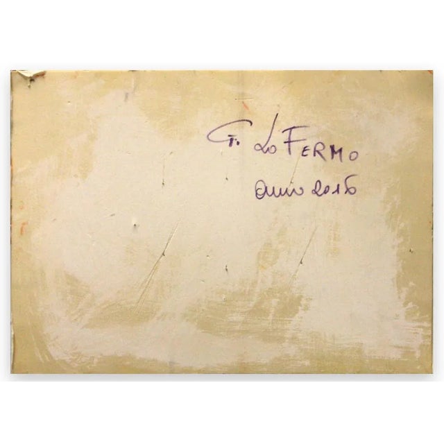 Extroversion on Orange - Enamel on Canvas by Giorgio Lo Fermo - 2016 2016 For Sale - Image 3 of 4