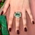 Natural Emerald Tsavorite Diamond Ring 6.75 14k White Gold 9.22 TCW Certified For Sale - Image 4 of 17