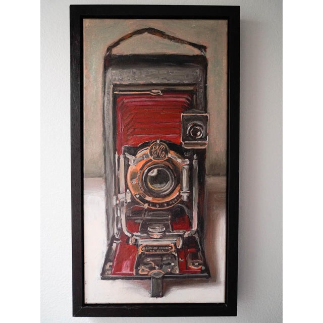 Mid-Century Modern Original Oil on Canvas "Red Billow" by Bradford J. Salamon, 2014 For Sale - Image 3 of 11