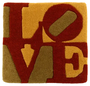 Decorative Fall Love Art Rug by Robert Indiana, 2006
