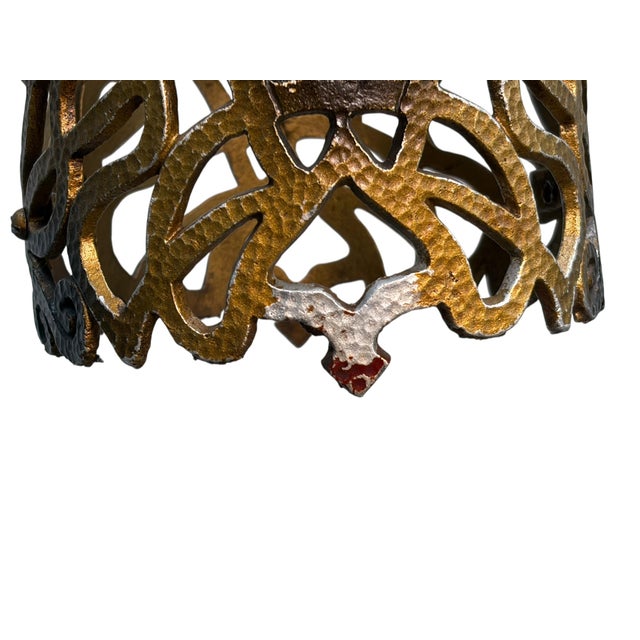 1920s Tall Spanish Revival Hallway Light With Original Paint Finish #2604 For Sale - Image 4 of 13