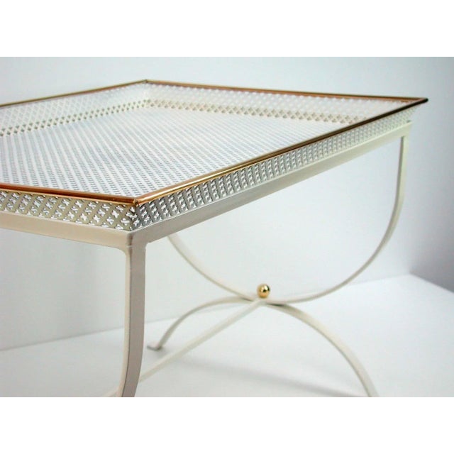 Mid-Century French White Side Table, 1950s For Sale - Image 4 of 13