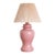Vintage Pink Ginger Jar Table Lamp Base | Glossy Blush Ceramic Lamp | Hollywood Regency Palm Beach Decor For Sale
