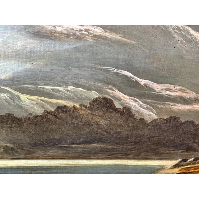 Antique Victorian Oil Painting — Snowdon, Wales — Charles Leslie (Signed & Dated 1878) Title: A Summer Shower Passing Over the Snowdon Range For Sale - Image 15 of 15