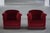Vintage Danish Curved Lounge Chairs in Deep Red Velvet with Fringes, 1940s, Set of 2 For Sale - Image 16 of 18