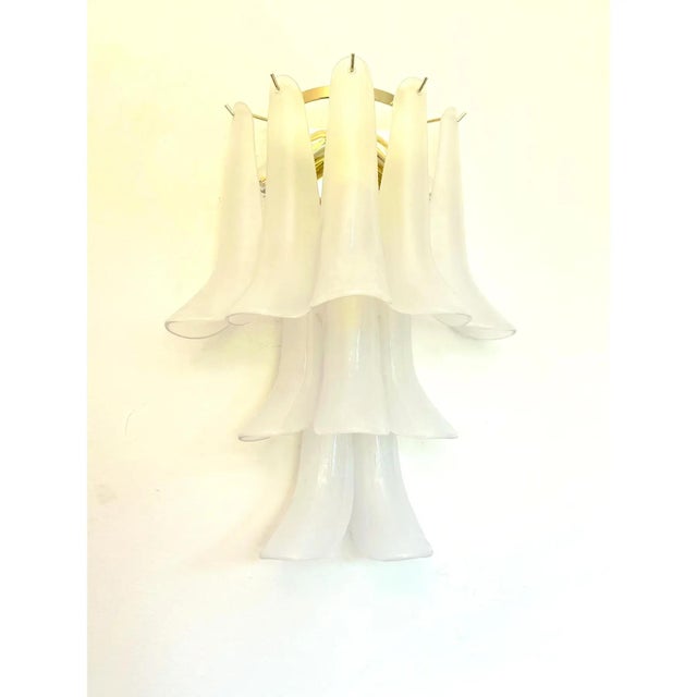 Glass Frosted Selle Murano Glass Wall Sconce in Mazzega Style by Simoeng for Simoeng For Sale - Image 7 of 8
