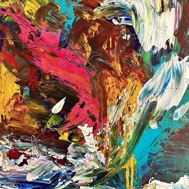 Textile Felix Bachmann, Abstract Composition, 2023, Mixed Media For Sale - Image 7 of 9