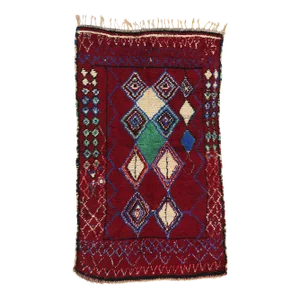 Vintage Red Moroccan Azilal Rug - 05'02 X 08'10